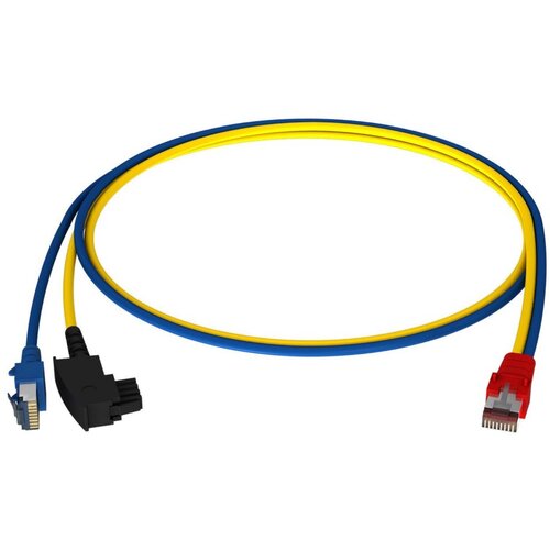 Homeway Y-Patchkabel LAN/TAE modro/rumeno, 0,5m, HCAHNG-B2404-A005, (20786981) Cene