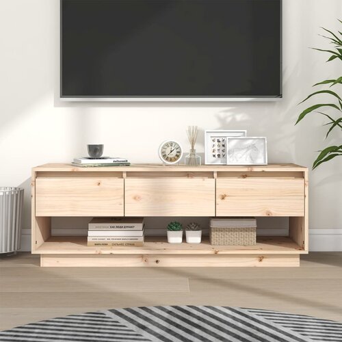 vidaXL TV omarica 110,5x34x40 cm trdna borovina Cene
