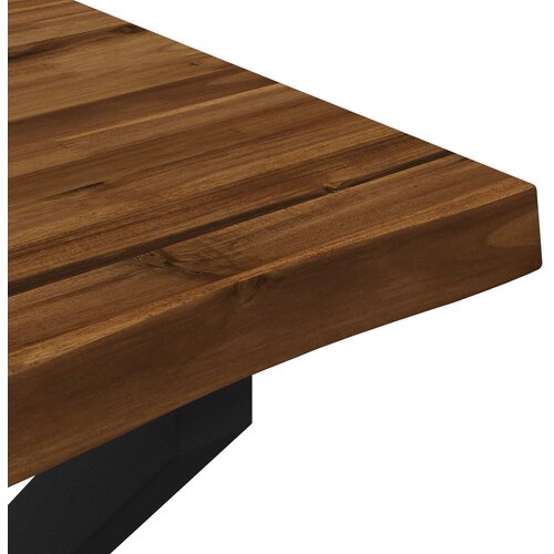  Stol za blagovanje s prirodnim rubom 140 x 80 x 75 cm Prirodna Slike