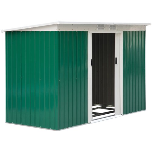 Outsunny jeklena vrtna lopa, jeklena vrtna lopa z drsnimi vrati, 280x130x172cm, temno zelena, (20753912) Cene