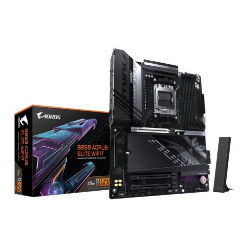 Gigabyte matična ploča B850 A ELITE WiFi 7 AM5, 4xDDR5, 3xM.2, 4xSATA, 11xUSB, HDMI, DP, USB Type-C, ATX Cijene