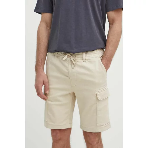 PepeJeans Kratke hlače GYMDIGO CARGO moške, bež barva, PM801077