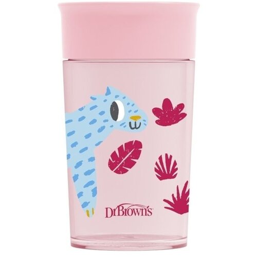 Dr.browns Dr. Brown&amp;#039;s Cheers 360 &amp;scaron;alica za učenje pijenja 300 ml, roza, od 9 mjeseci Slike