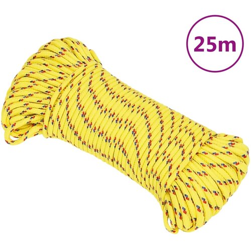 VidaXL brodski konop žuti 5 mm 25 m od polipropilena Slike