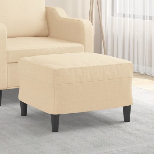 VidaXL Stolček za noge krem 60x50x41 cm blago Slike