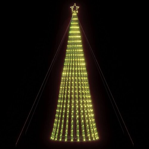 VidaXL Osvetljena novoletna jelka stožec 1028 LED toplo bela 403 cm Slike