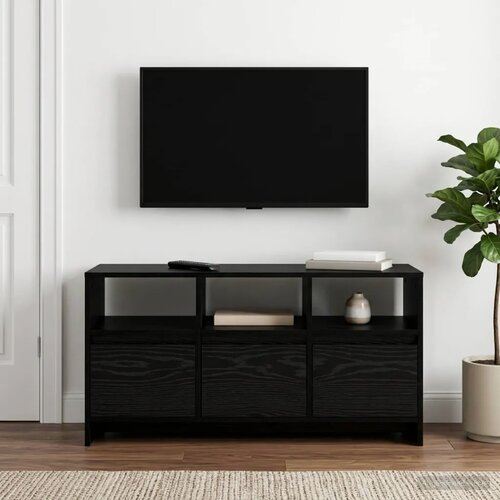  TV komoda 102 x 37 5 x 52 5 cm Crni hrast Konstruirano drvo - Crni hrast Cijene