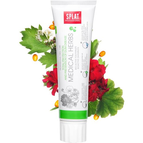 Splat Professional Medical Herbs bioaktivna zobna pasta za za&amp;scaron;čito zob in dlesni 100 g Slike