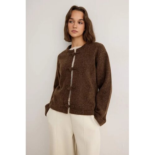 TRENDYOLMILLA Trendyol ženska jakna Milla Brown Soft Textured Knitwear Cardigan with Front Closure Detail Twoaw27Hi00048 Cene