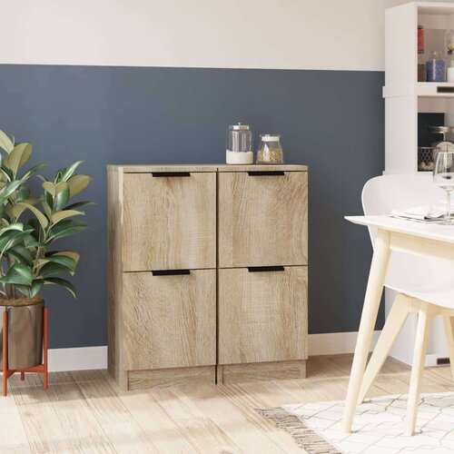  Komode 2 kosa sonoma hrast 30x30x70 cm konstruiran les, (20654741) Slike