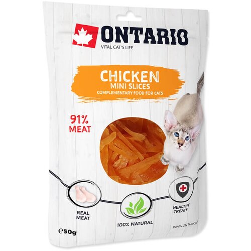 Ontario Cat posladek mini rezine - pi&scaron;čanec, 50 g Cene