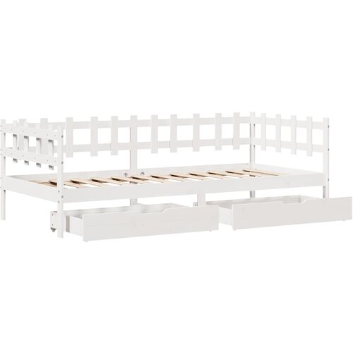  Dnevni krevet s ladicama bez madraca 80x200 cm masivno drvo Slike