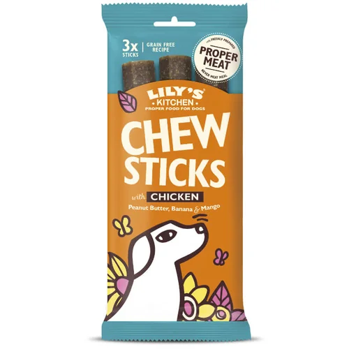 Lily's Kitchen chew sticks palčke s piščancem, 3 kos - 120 g