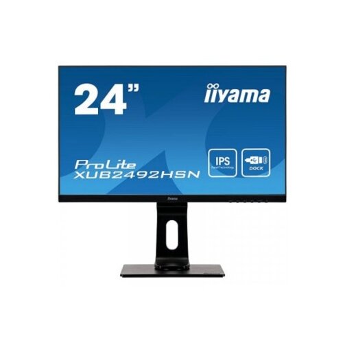 Iiyama 24" white ips-panel, 1920x1080, usb-c dock ( XUB2497HSN-W1 ) Cene