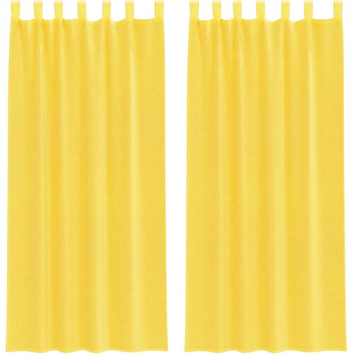 vidaXL Voile zavese z zankami 2 kosa rumene 140x245 cm, (5000298186) Cene