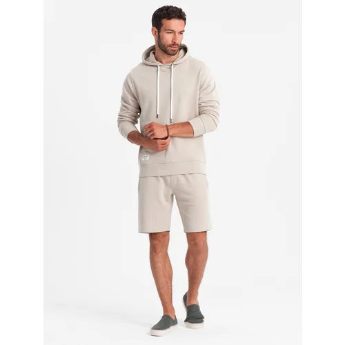 Ombre Men's sweatshirt set kangaroo sweatshirt + shorts