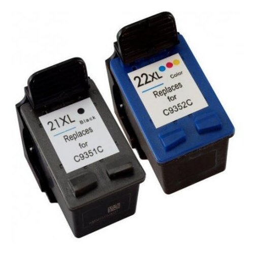 HP Komplet kartuš za 2 x C9351CE nr.21XL (črna) + C9352AE nr.22 XL (barvna), kompatibilen Cene