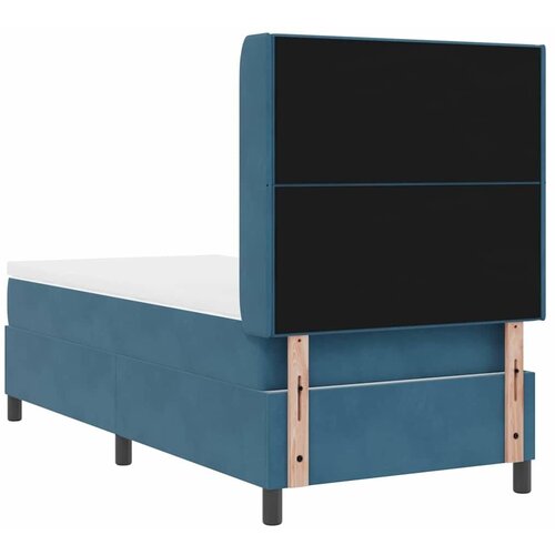 Box spring krevet s LED trakama Plava 80 x 200 cm Bar&amp;scaron;un - Tamno plava 80 x 200 cm Pro&amp;scaron;iveno gumbima Slike