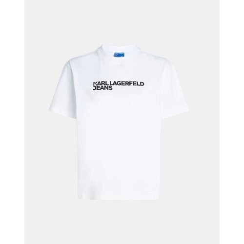 Karl Lagerfeld Majice s kratkimi rokavi A1W17005 Bela Slike