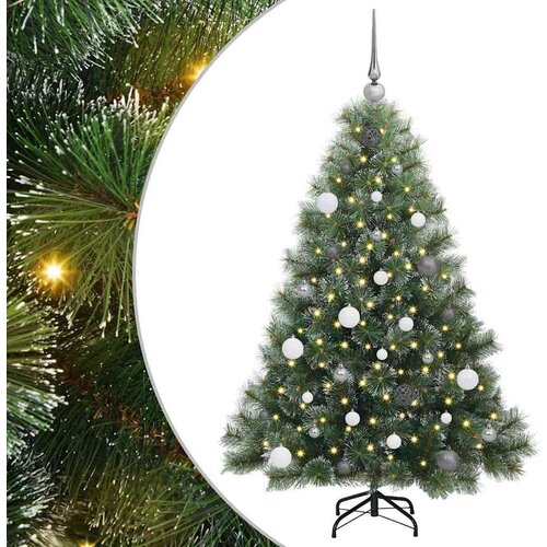 VidaXL Umjetno božićno drvce s stalakom Zelena 150 cm PE i PVC Slike