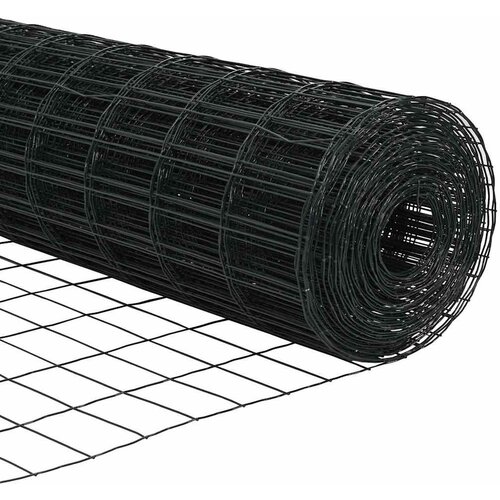 Euro ograda 0,6 x 10 m Željezo prekriveno PVC-om Siva Slike
