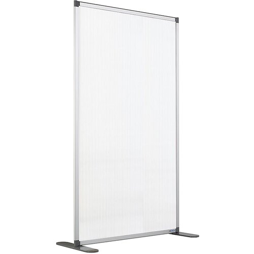 SMIT VISUAL Modularna predelna stena, prozorna, VxŠxG 1850 x 1250 x 500 mm, aluminijast okvir, z nogami Cene