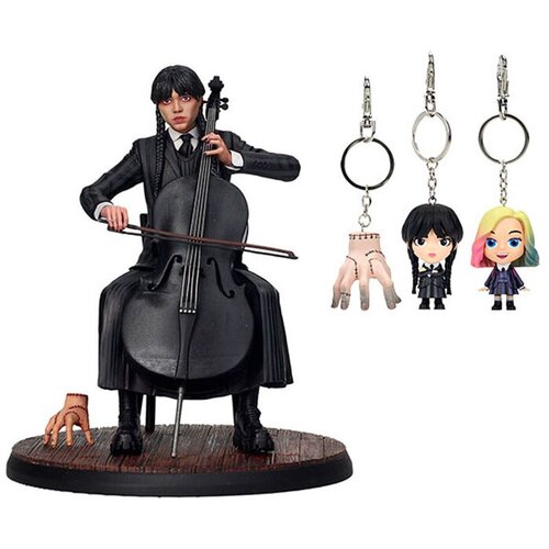 Wednesday SD Toys figura s violončelom i privjesak za ključeve Cijene