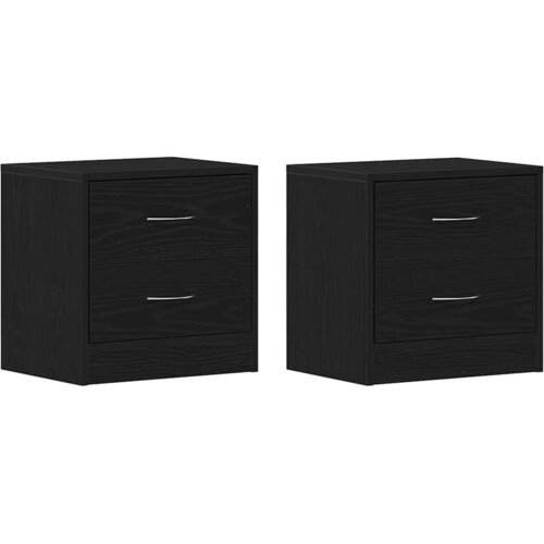 vidaXL Nočne omarice 2 kosa črni hrast 40x30x40 cm inženirski les, (5000298700) Cene