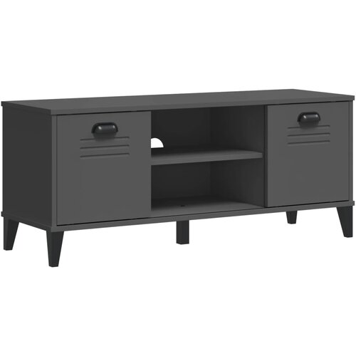  Klupa za cipele VIKEN antracit siva 106 x 35 x 45 cm drvena Slike