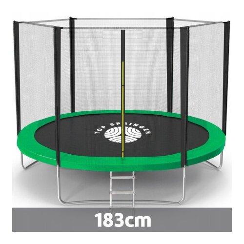 Top Springen trambolina 183cm sa merdevinama zelena Cene