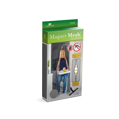 Delight Magnetna zavesa proti komarjem za vrata 100 x 210 cm črna