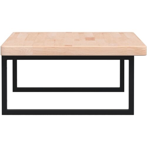  Zidna polica za umivaonik od čelika i masivne hrastovine Smeđa 100 x 60 x 4 cm Slike