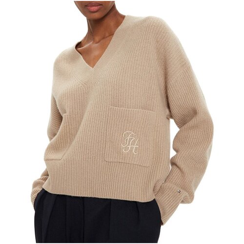 Tommy Hilfiger Puloverji WW0WW42149 Bež Slike