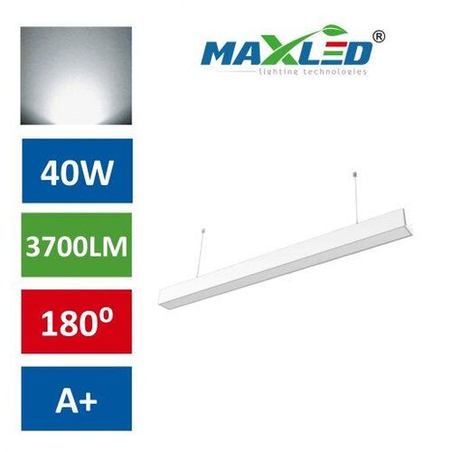 MAX-LED LED viseča svetilka LINEAR PREMIUM 40W 4000K bela Cene