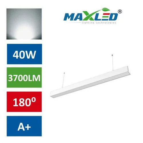MAX-LED LED viseča svetilka LINEAR PREMIUM 40W 4000K bela
