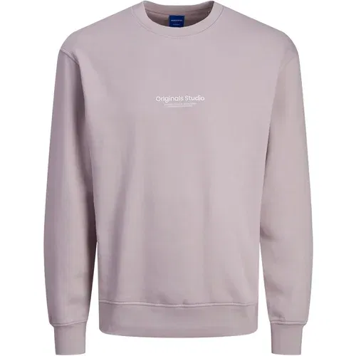 Jack & Jones Sweater majica 'Vesterbro' lavanda / bijela