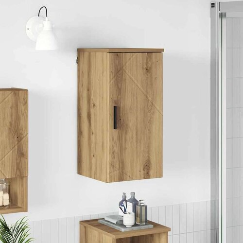 vidaXL Kopalniška omarica z vrati artisan hrast 30 x 31,5 x 61 cm Cene