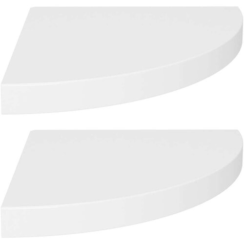 VidaXL Kotne police 2 kosa bele 35x35x3,8 cm MDF Slike
