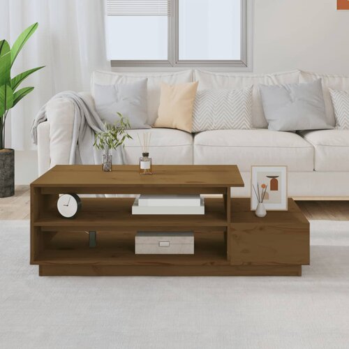 vidaXL Stolić za kavu boja meda 120 x 50 x 40,5 cm od masivne borovine Cijene