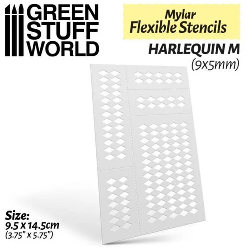 Green Stuff World flexible stencils harlequin m (9x5mm) Cene