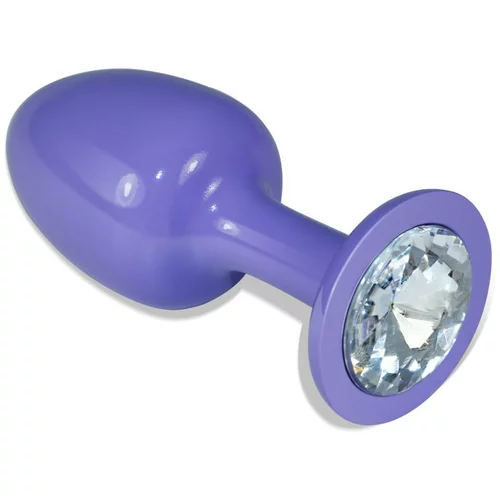 Lovetoy Rosebud vijolična kovinska anal s transparonskim draguljem, (21077613)
