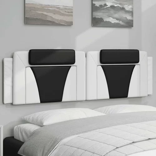 Jastuk za uzglavlje bijelo-crni 180 cm od umjetne kože