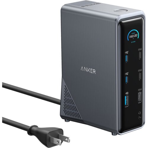 Anker Prime Charging Docking Station (14-in-1, Dual Display, 160W) Gray Cene