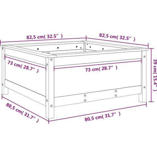  Vrtna sadilica 82,5 x 82,5 x 39 cm od masivne duglazije Slike