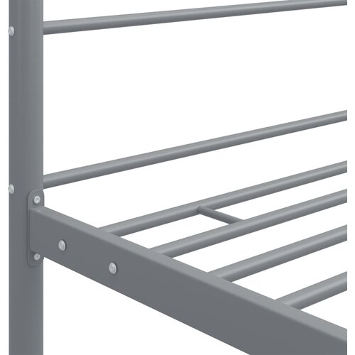  Okvir za krevet s nadstre&amp;scaron;nicom sivi metalni 140 x 200 cm Slike