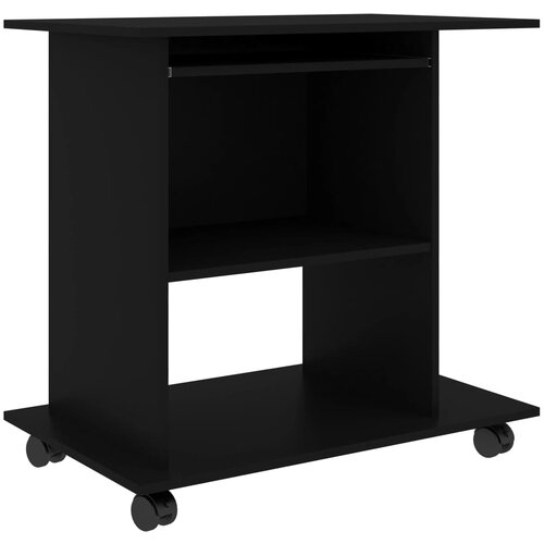Maison Chic Računalni&amp;scaron;ka miza - pisarni&amp;scaron;ka miza črna 80x50x75 cm iverna plo&amp;scaron;ča, (21784996) Slike