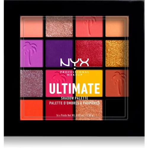NYX Professional Makeup Ultimate Shadow Palette paleta senčil za oči odtenek 13 - Festival 16 x 0.83 g
