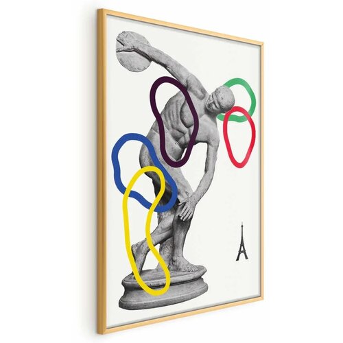  Plakat - Collage Graphic - Discus Thrower - Sculpture 40x60 Zlatni okvir Cijene