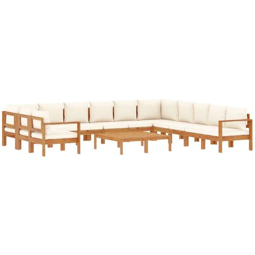  9-dijelna set vrtnih sofa s jastucima masivno bagremovo drvo Slike