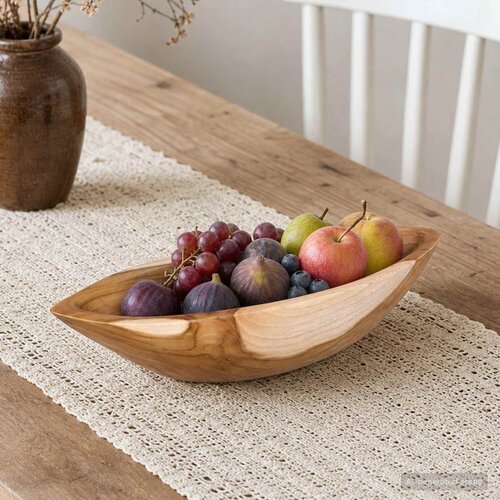  Fruit Bowl JEPARA Teak Brown 46 x 16 x 11 cm Cijene